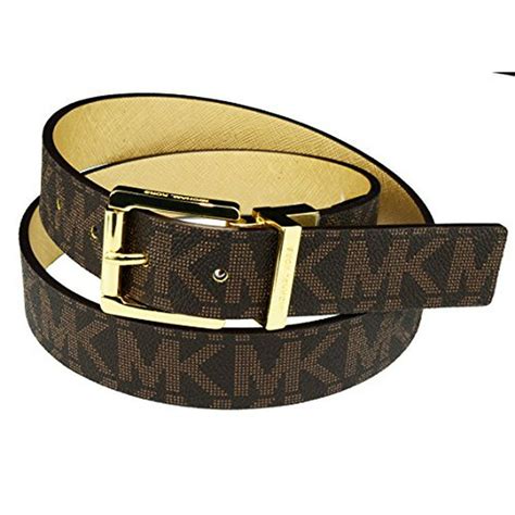 michael kors brown and gold belt|michael kors belt women's.